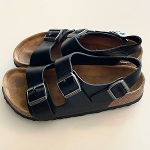 BIRKENSTOCK | Milano Soft Footbed Smooth Leather Black Sandal